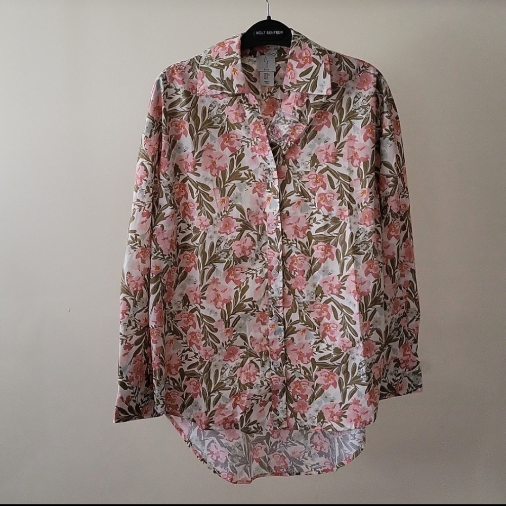 Joie 100% Cotton Button Down Shirt in Floral Print - Picture 1 of 9